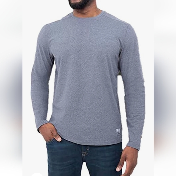 Next Level Unisex Sueded Long-Sleeve Crew – Midnight Navy, 2XL, Super Soft Blended Jersey